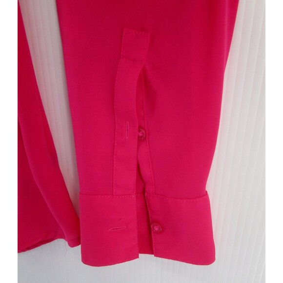 Express Top XS Portofino Shirt Button Down Career Pockets Roll Tab - Picture 3 of 12